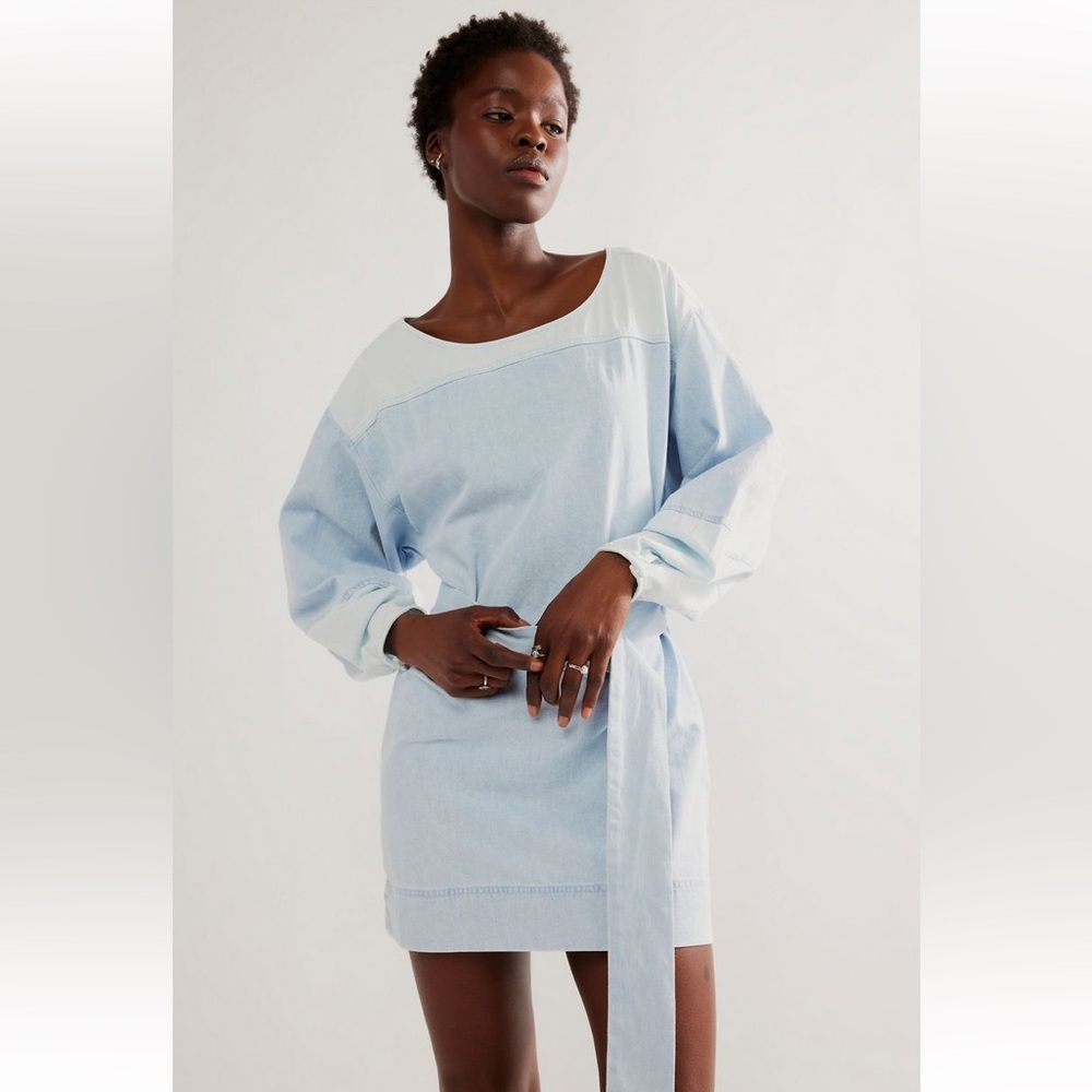 free people ora denim mini